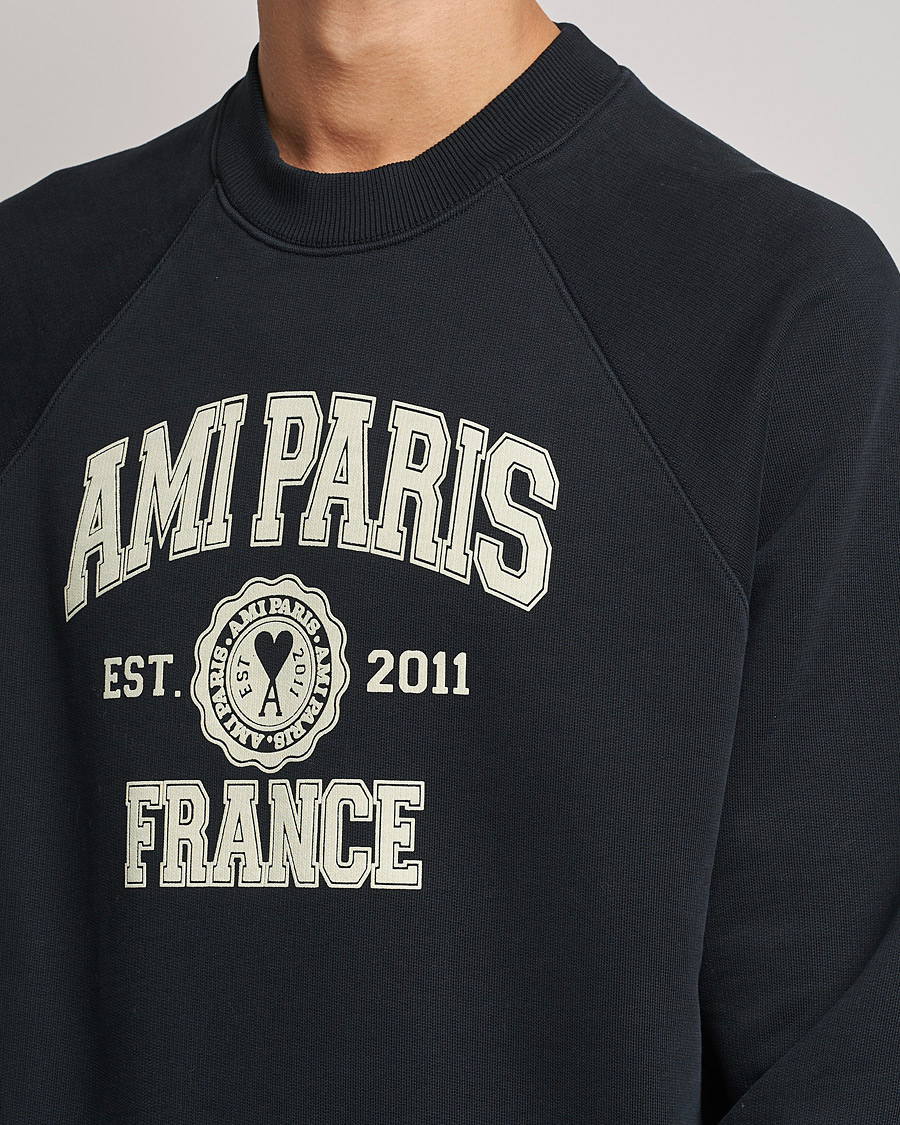 Herren | Pullover | AMI | Paris College Sweatshirt Black