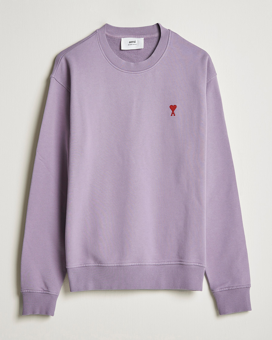 Herren | Sweatshirts | AMI | Heart Logo Sweatshirt Washed Purple
