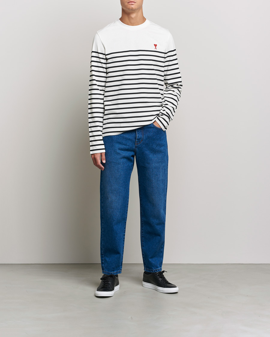 Herren | Jeans | AMI | Tapered Jeans Dark Blue Wash