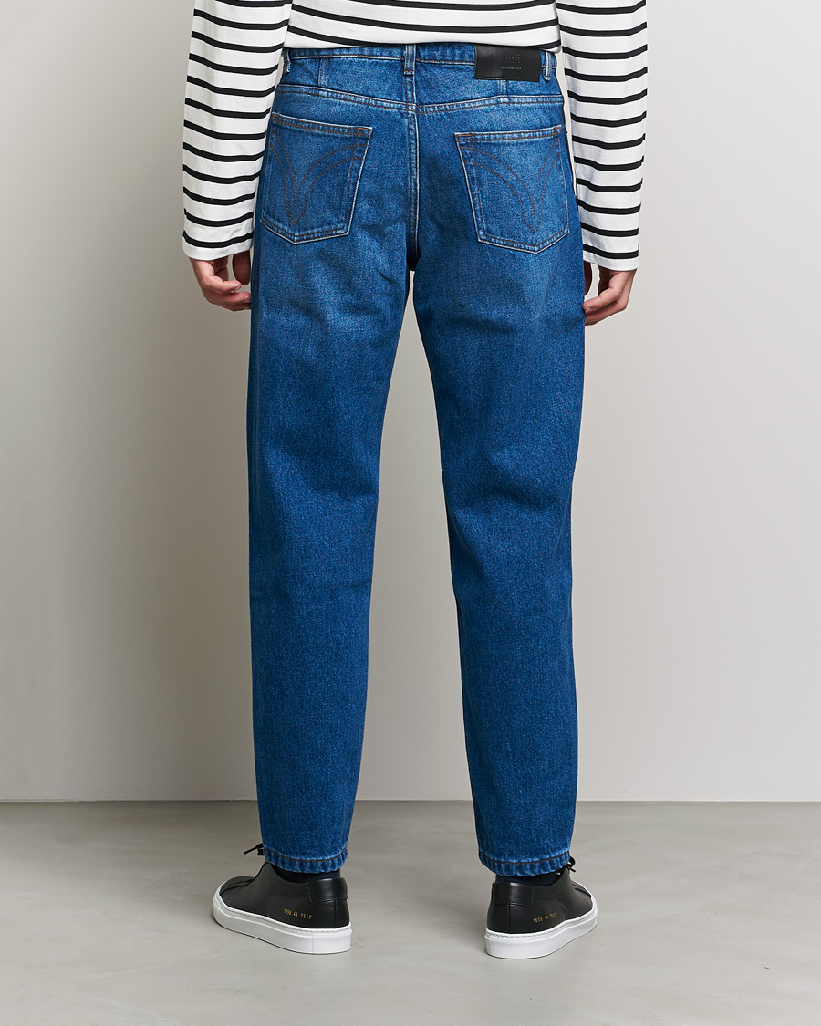 Herren | Jeans | AMI | Tapered Jeans Dark Blue Wash