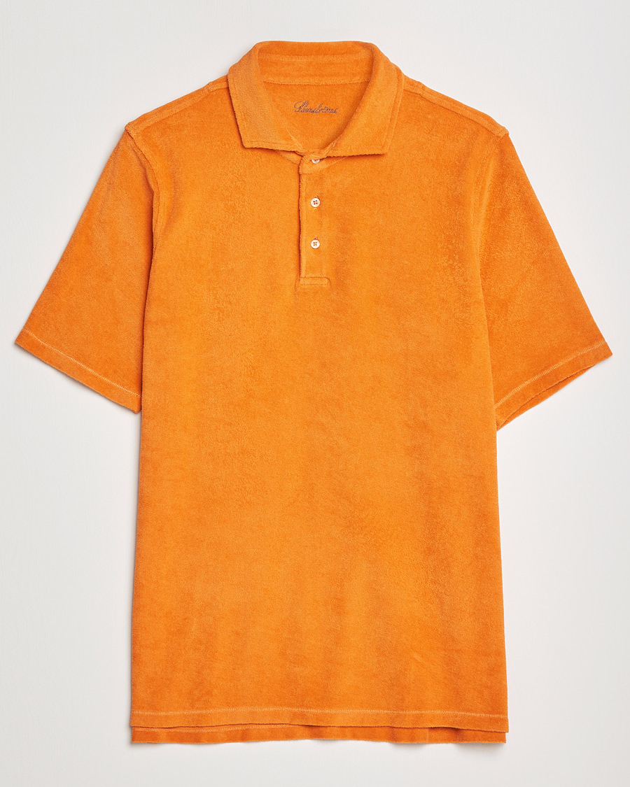 Herren |  | Stenströms | Towelling Cotton Poloshirt Orange