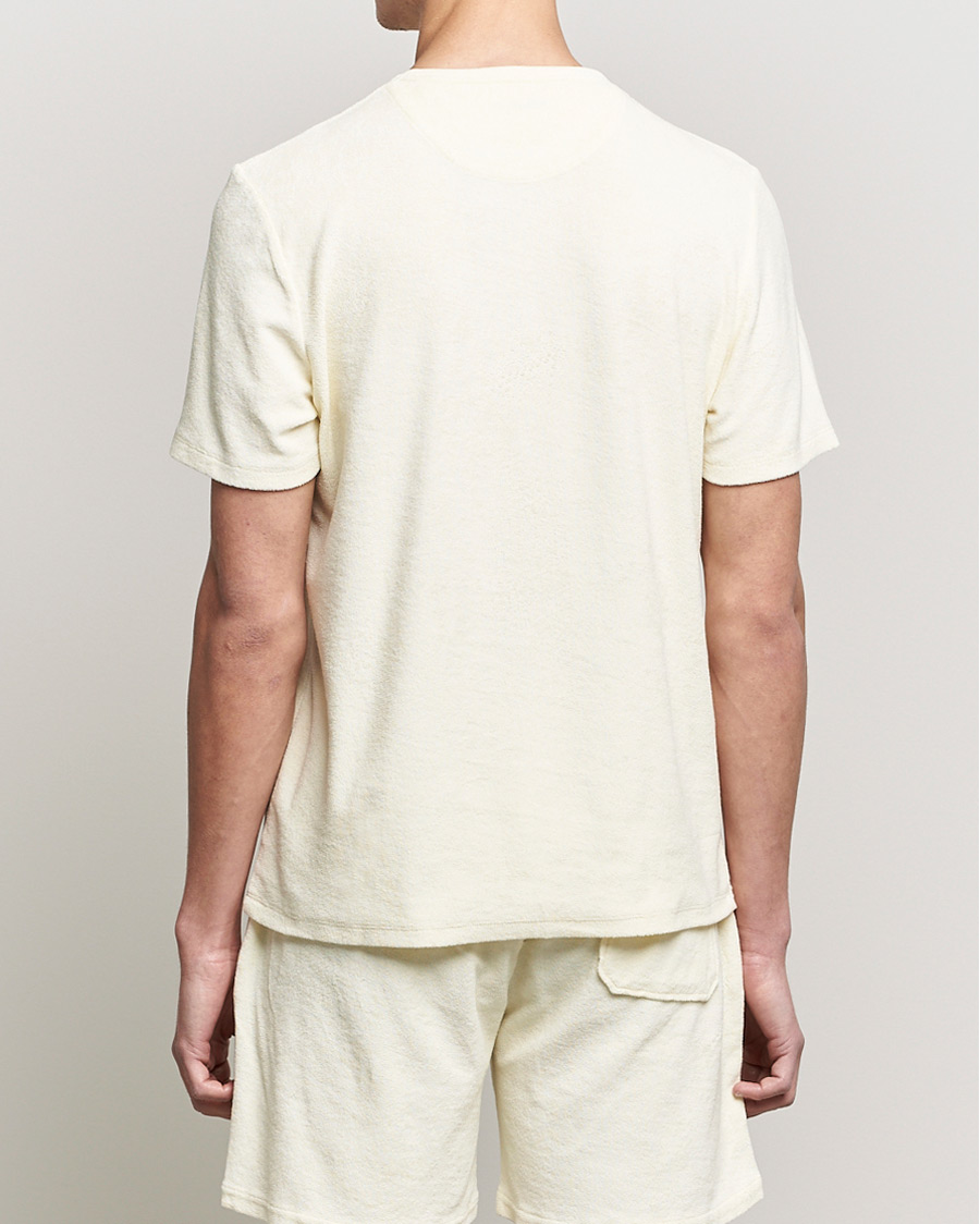 Herren | T-Shirts | Stenströms | Towelling Cotton T-Shirt Cream