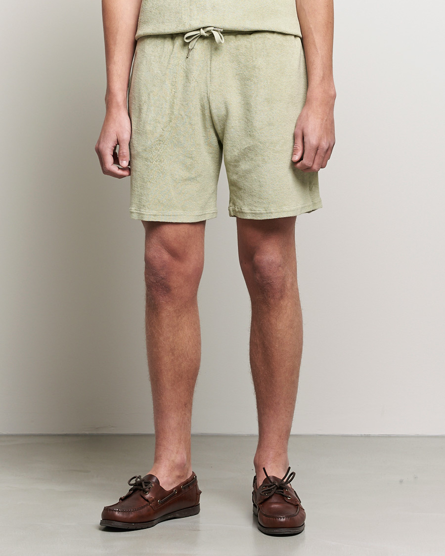 Herren | Shorts | Stenströms | Towelling Cotton Shorts Olive