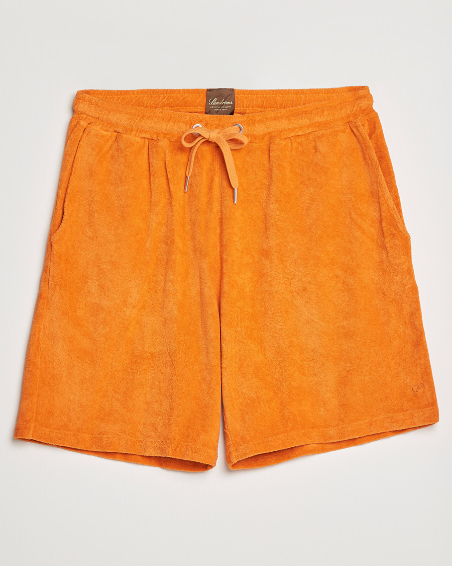 Herren | Shorts | Stenströms | Towelling Cotton Shorts Orange
