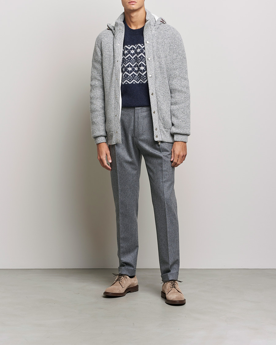 Herren | Jacken | Brunello Cucinelli | Hooded Cashmere Jacket Light Grey