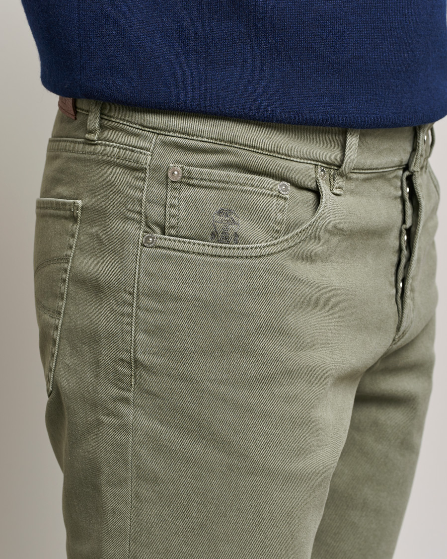 Herren | Hosen | Brunello Cucinelli | Slim Fit 5-Pocket Pants Military