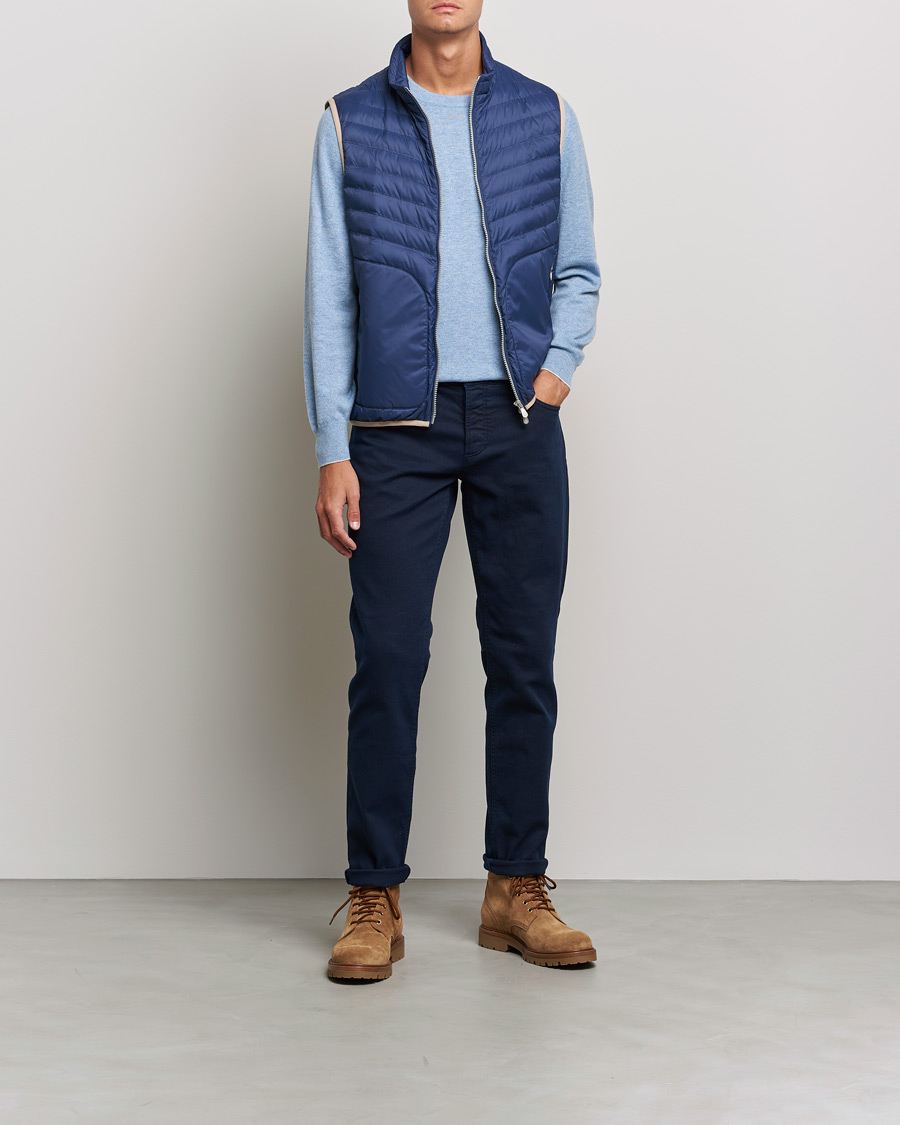 Herren | Pullover | Brunello Cucinelli | 2 Ply Cashmere Pullover Light Blue