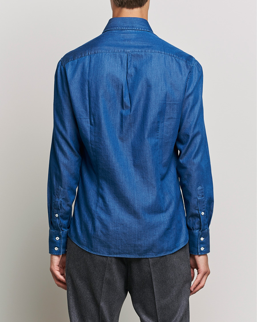 Herren | Hemden | Brunello Cucinelli | Slim Fit Denim Shirt Dark Indigo