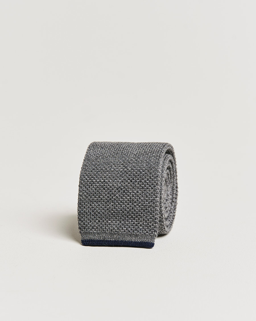 Herren | Brunello Cucinelli Knitted Wool Tie Navy | Brunello Cucinelli | Knitted Wool Tie Navy