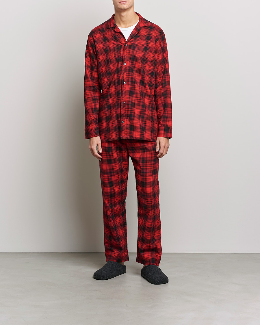 Herren | Schlafanzüge & Bademäntel | Calvin Klein | Cotton Checked Pyajama Set Red/Black
