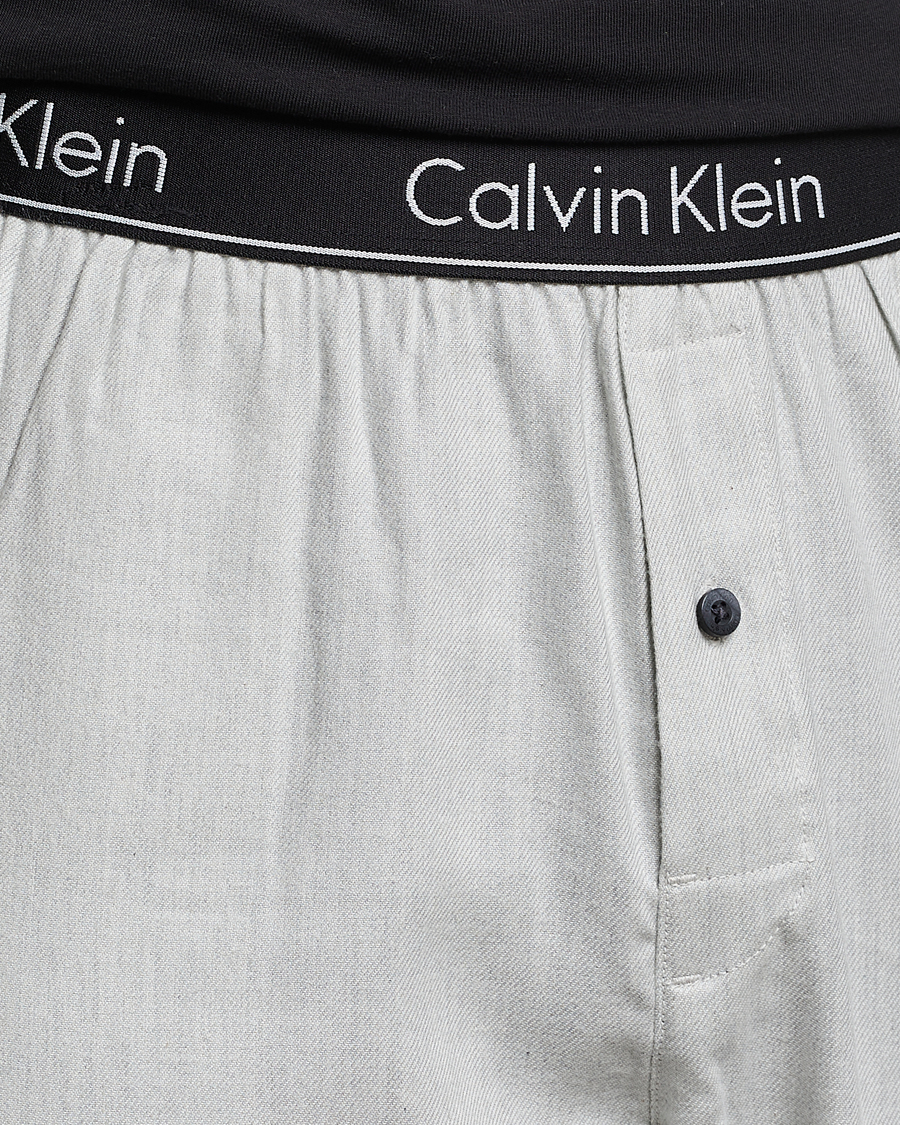 Herren | Schlafanzüge & Bademäntel | Calvin Klein | Logo Long Sleeve Pyjama Set Black/White