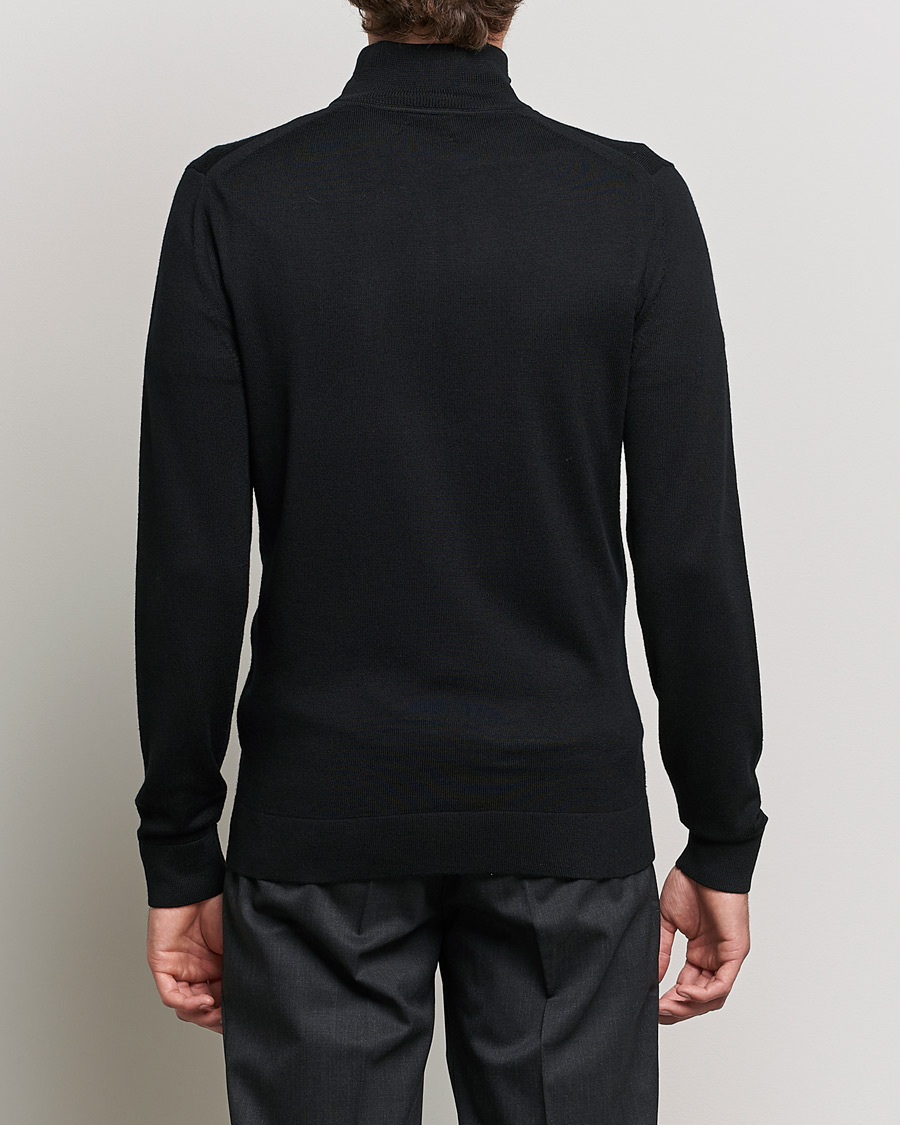 Herren | Pullover | Calvin Klein | Superior Wool Half Zip Sweater Black