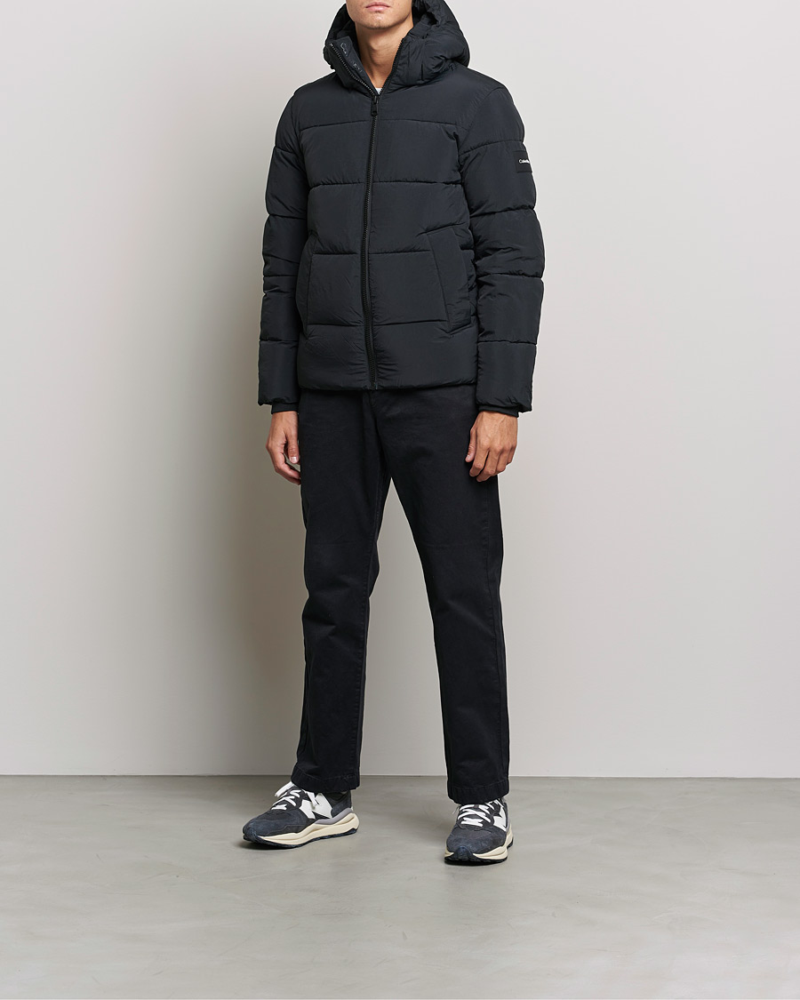 Herren | Daunenjacken | Calvin Klein | Crinkle Nylon Puffer Jacket Black