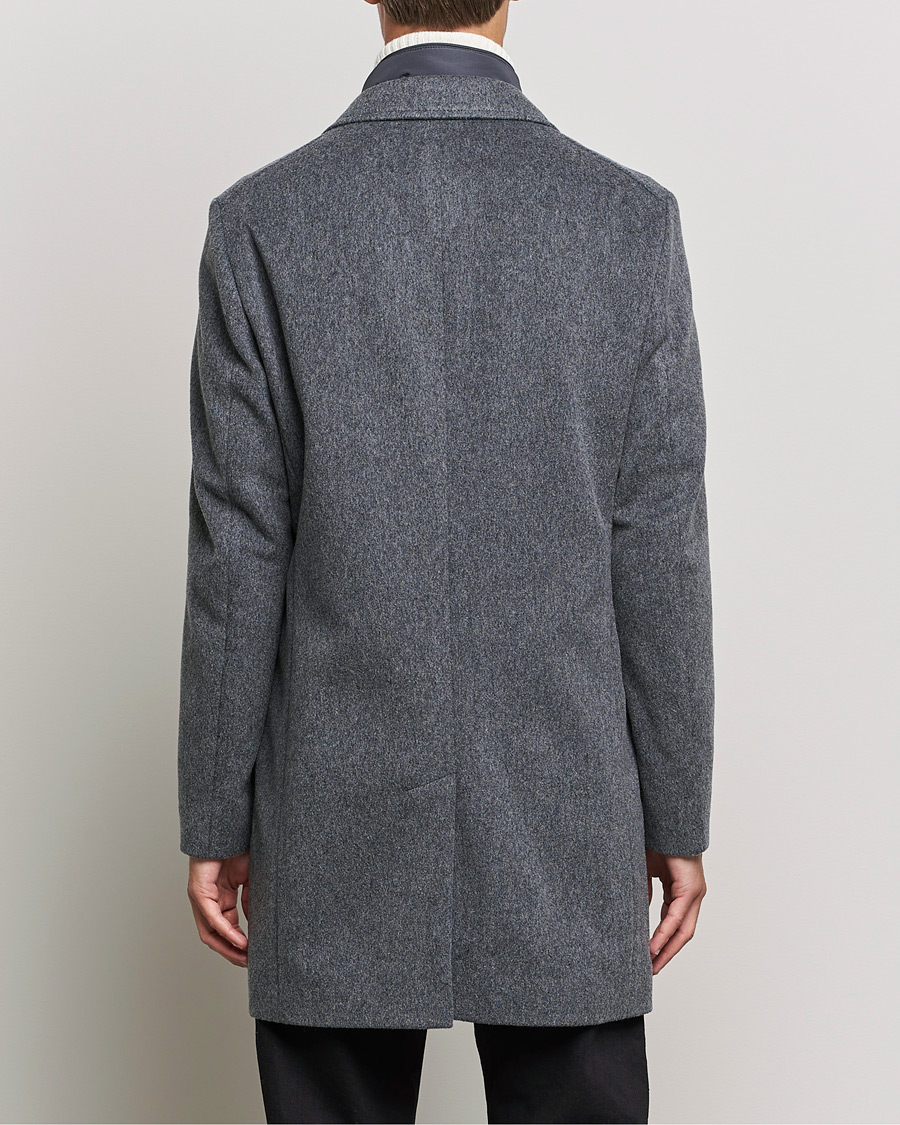 Herren | Jacken | BOSS | Hyde Wool/Cashmere Stand Up Collar Coat Silver
