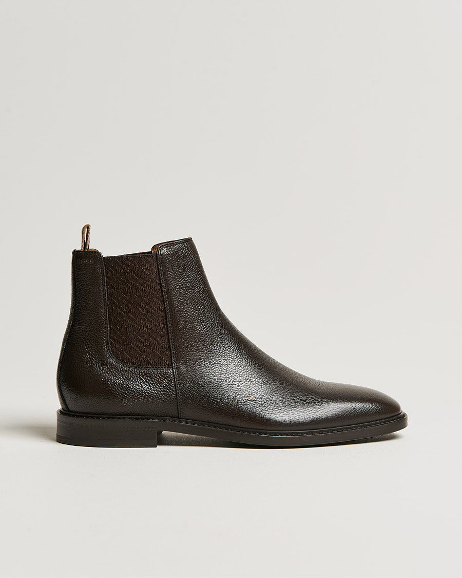 Herren |  | BOSS | Lisbon Leather Chelsea Boots Dark Brown