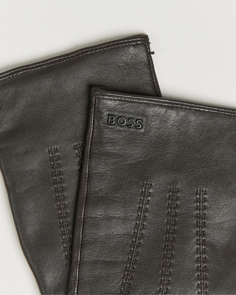 Herren | | BOSS BLACK | Hainz Leather Gloves Medium Brown