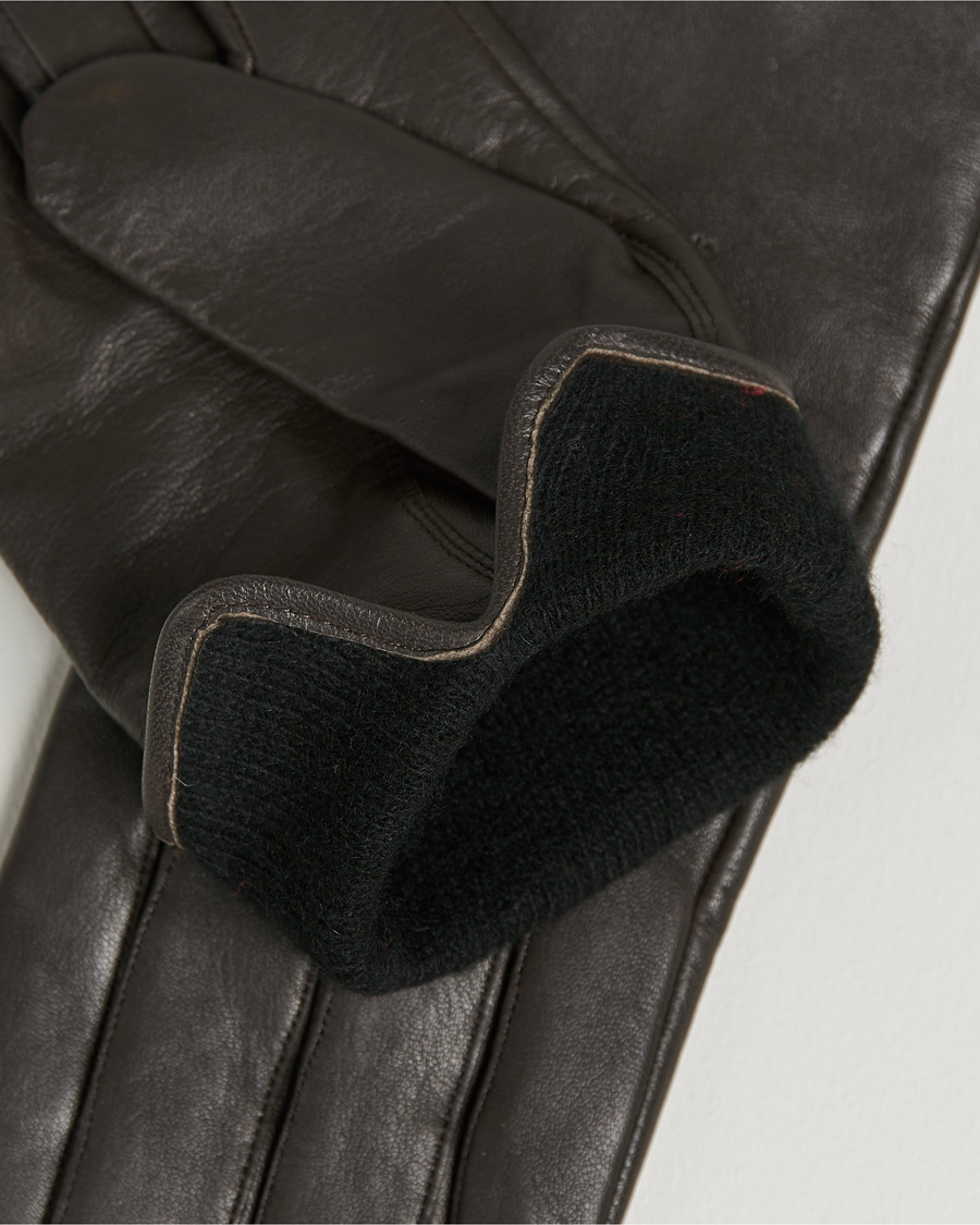 Herren | Hainz Leather Gloves Medium Brown | BOSS BLACK | Hainz Leather Gloves Medium Brown