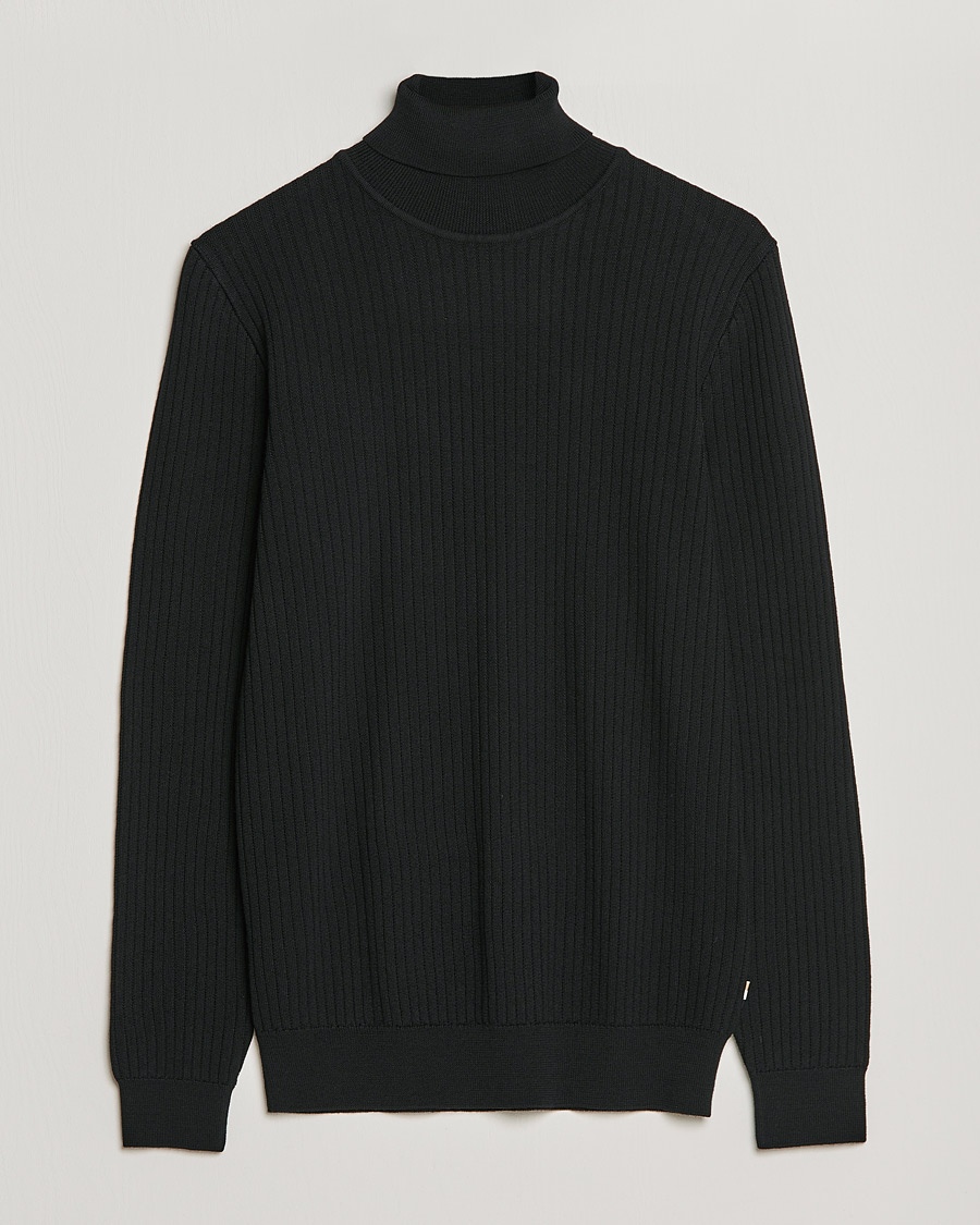 Herren | Pullover | BOSS BLACK | Lanerio Chunky Structured Polo Black