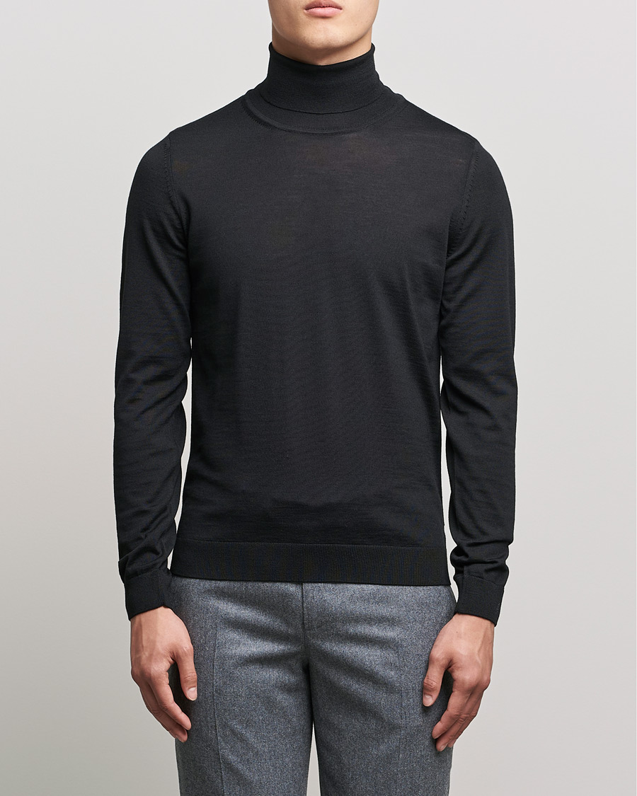 Herren | Pullover | BOSS BLACK | Musso Merino Polo Black