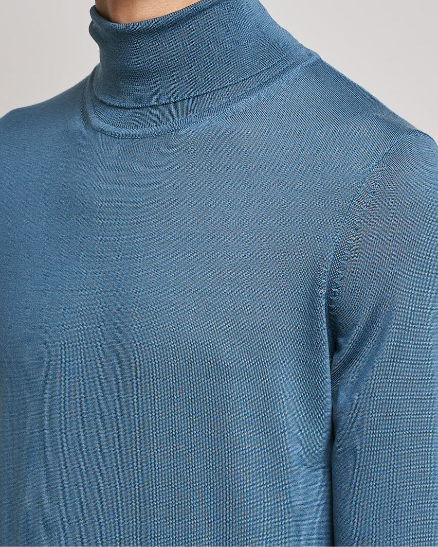 Herren | Pullover | BOSS BLACK | Musso Merino Polo Bright Blue