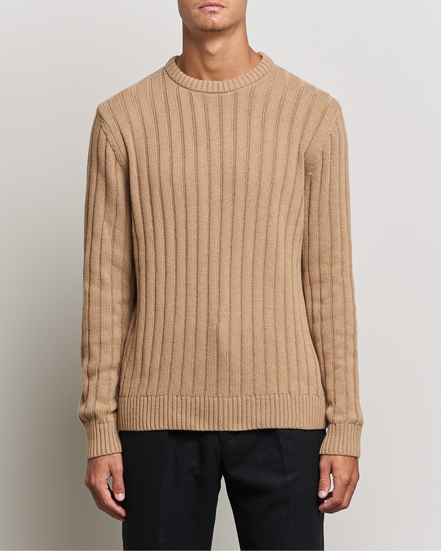 Herren |  | BOSS | Laaron Strucktured Knitted Sweater Medium Beige