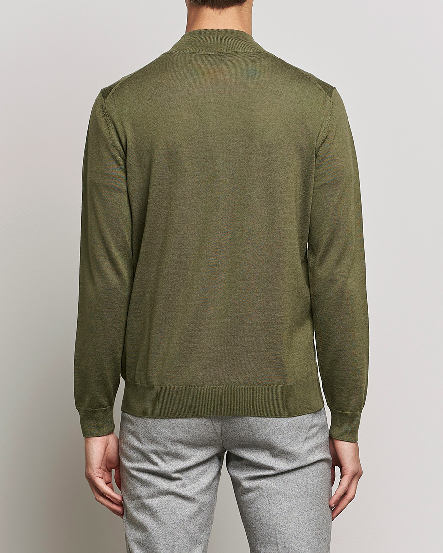 Herren | Pullover | BOSS BLACK | Balonso Full Zip Sweater Open Green