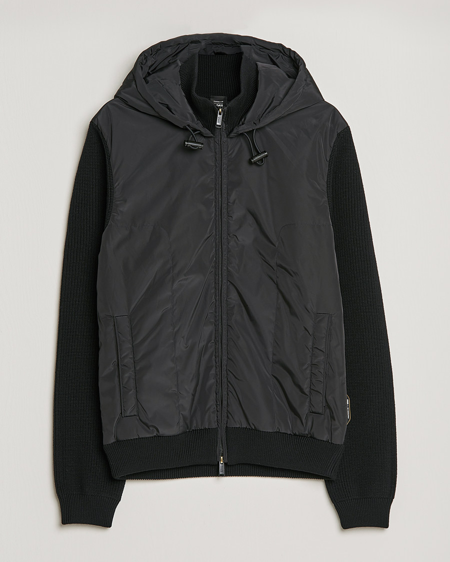 Herren | Pullover | BOSS BLACK | BOSS Lifo Hybrid Hooded Full Zip Black