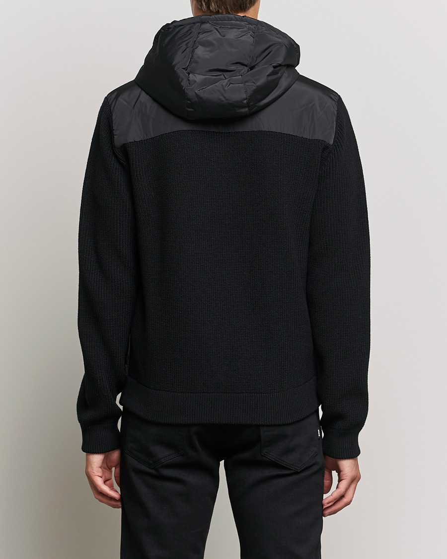 Herren | Pullover | BOSS BLACK | BOSS Lifo Hybrid Hooded Full Zip Black