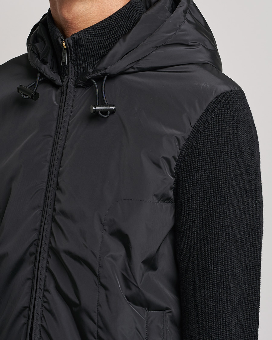 Herren | Pullover | BOSS BLACK | BOSS Lifo Hybrid Hooded Full Zip Black