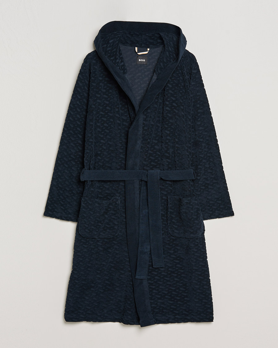 Herren | Schlafanzüge & Bademäntel | BOSS BLACK | BOSS Terry Robe Dark Blue