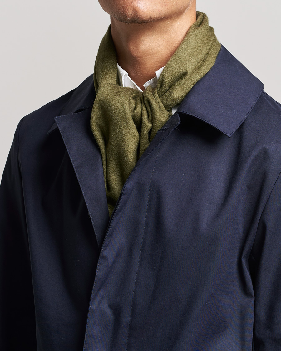 Herren | Scottas Cashmere Scarf Open Green | BOSS BLACK | Scottas Cashmere Scarf Open Green