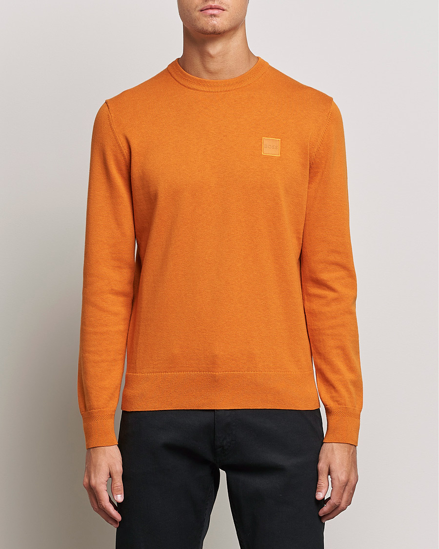 Herren | Strickpullover | BOSS Casual | Kanovano Knitted Sweater Open Orange