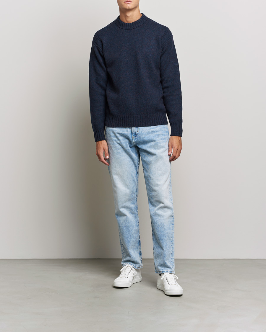 Herren | Pullover | BOSS ORANGE | BOSS Casual Ashetland Knitted Sweater Dark Blue