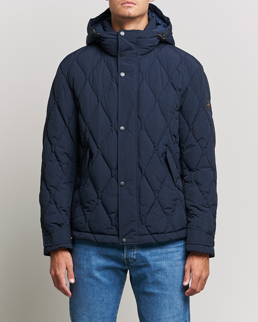 Herren | Boss Jacken | BOSS ORANGE | Onlet Quilted Down Jacket Dark Blue
