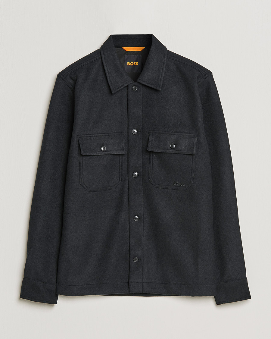 Herren | Hemden | BOSS ORANGE | Lovvo Pocket Overshirt Black