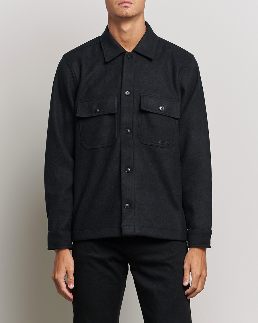Herren | Hemden | BOSS ORANGE | Lovvo Pocket Overshirt Black
