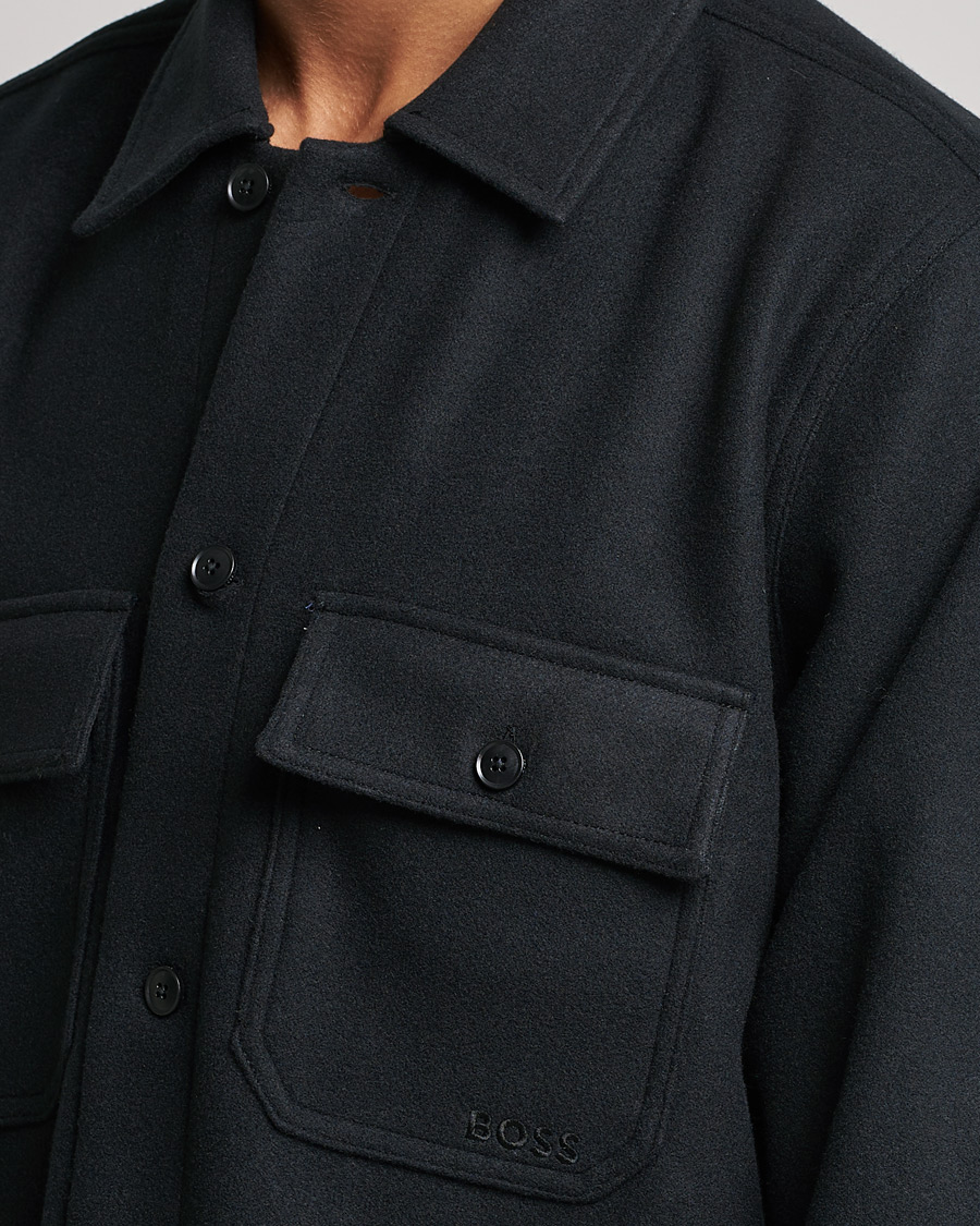 Herren | Hemden | BOSS ORANGE | Lovvo Pocket Overshirt Black