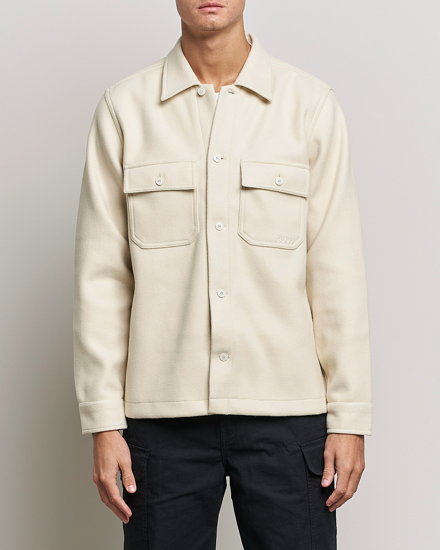Herren | Hemden | BOSS ORANGE | Lovvo Pocket Overshirt Open White