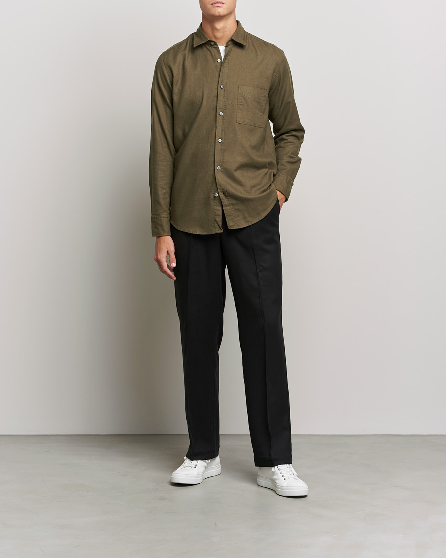 Herren | Hemden | BOSS Casual | Relegant Flannel Shirt Dark Green