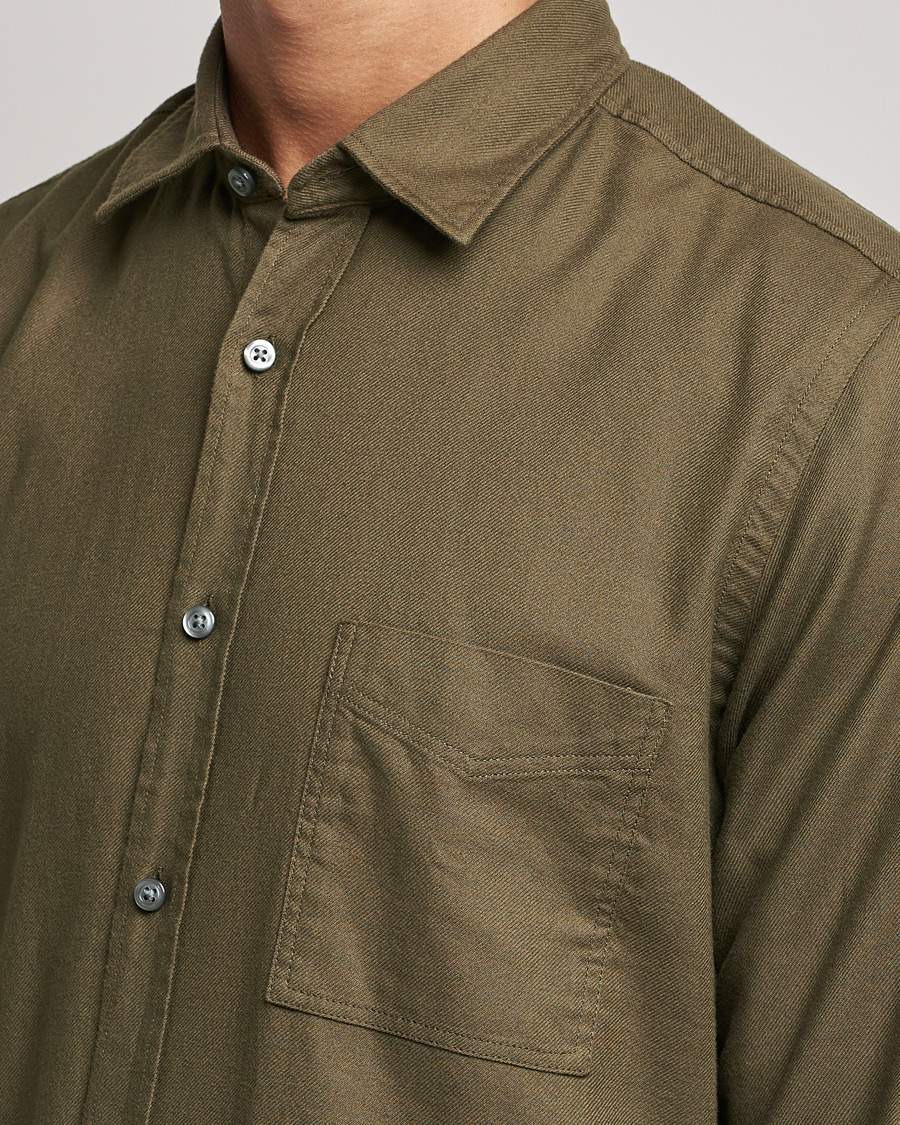Herren | Hemden | BOSS ORANGE | Relegant Flannel Shirt Dark Green