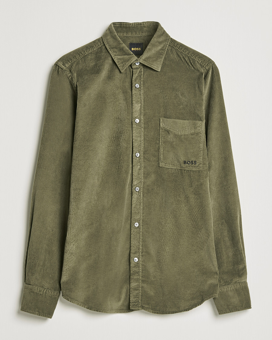 Herren | Cordhemden | BOSS Casual | Relegant Corduroy Shirt Dark Green