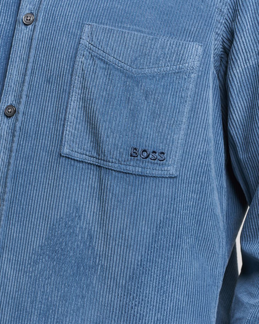 Herren | Hemden | BOSS ORANGE | Relegant Corduroy Shirt Bright Blue