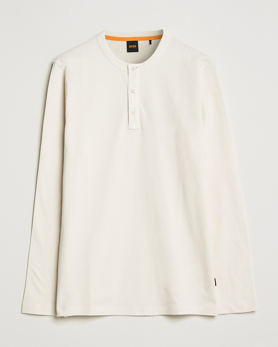 Herren | Pullover | BOSS ORANGE | Teetwill Henley Open White