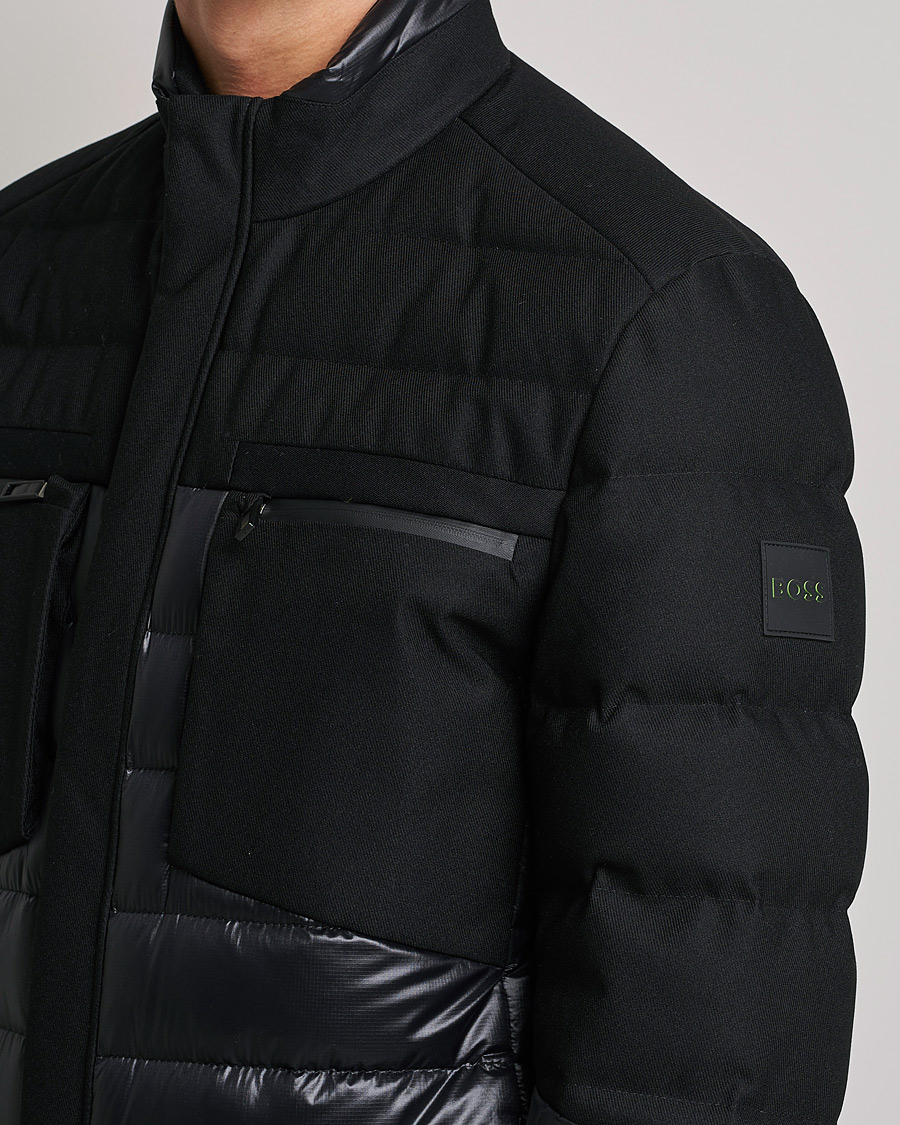 Herren | Jacken | BOSS GREEN | Bergen Semi Glossy Down Jacket Black