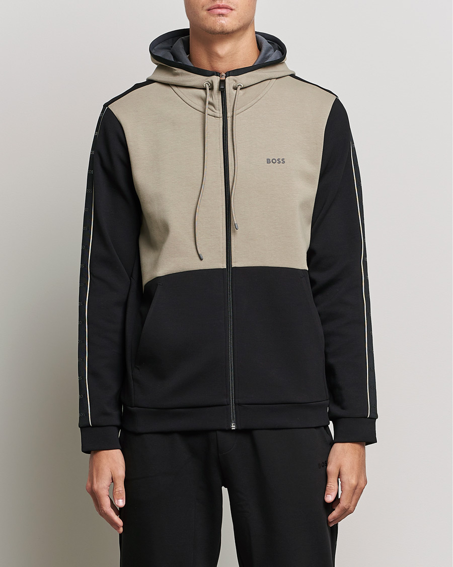 Herren | Pullover | BOSS GREEN | Saggy Full Zip Hoodie Black