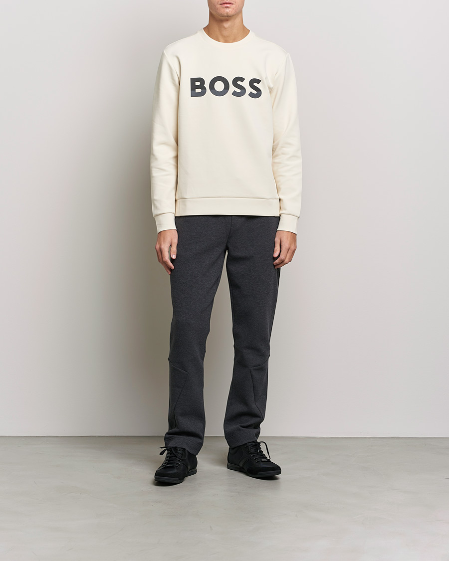 Herren | Pullover | BOSS GREEN | BOSS Athleisure Salbo Logo Sweatshirt Open White