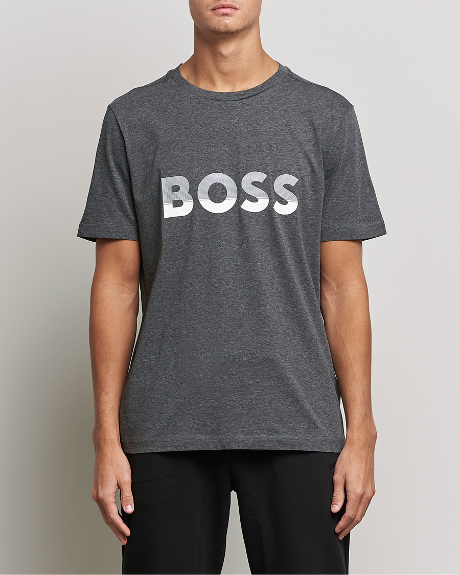 Herren | | BOSS Athleisure | Logo Crew Neck T-Shirt Medium Grey
