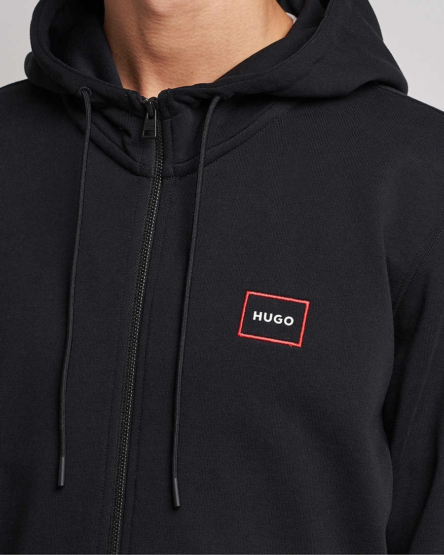 HUGO Dorneol Logo Full Zip Hoodie Black