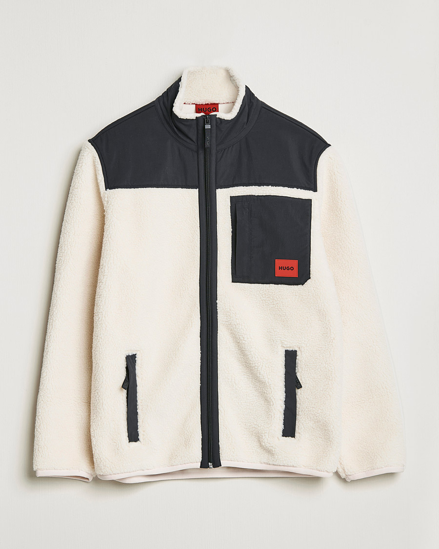 Herren | Pullover | HUGO | Demongras Teddy Full Zip Natural