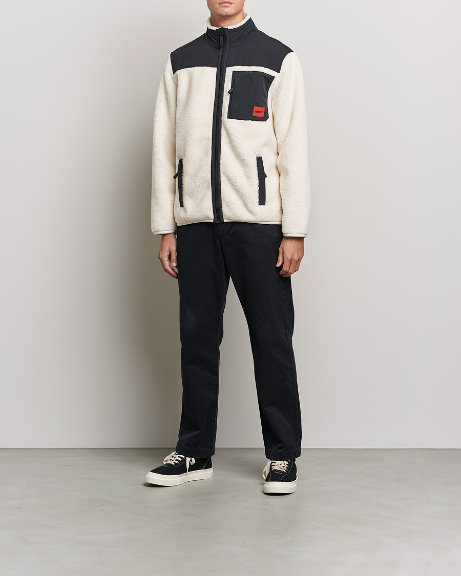 Herren | Pullover | HUGO | Demongras Teddy Full Zip Natural